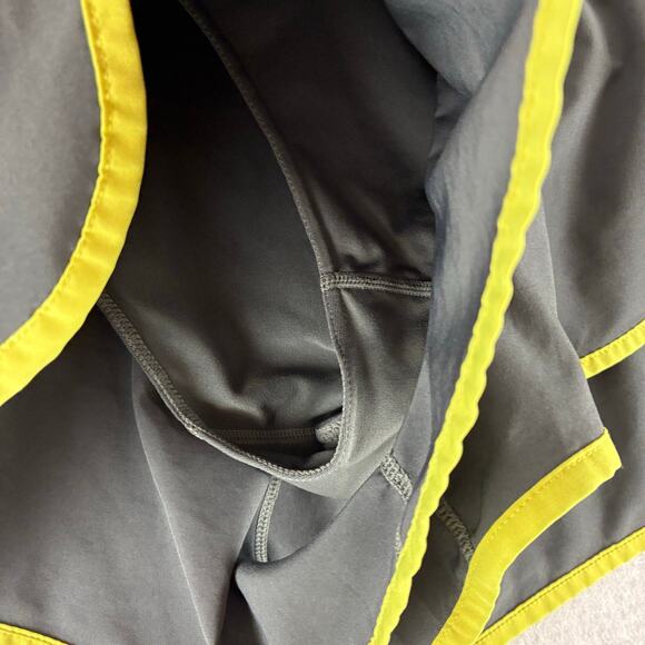 Ivy Sky Performance Active Shorts Womens Small Grey Yellow Visible Running Lined - Picture 2 of 6